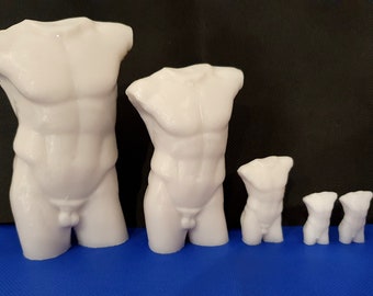 resin 5 inch Male Torso Silicone Mould food safe for cake toppers fondant chocolate etc