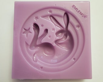 Emlems Hare on the Moon Silicone Mould wicca, buddhism for cake toppers, resin, plaster, clay, wax, fondant and so much more