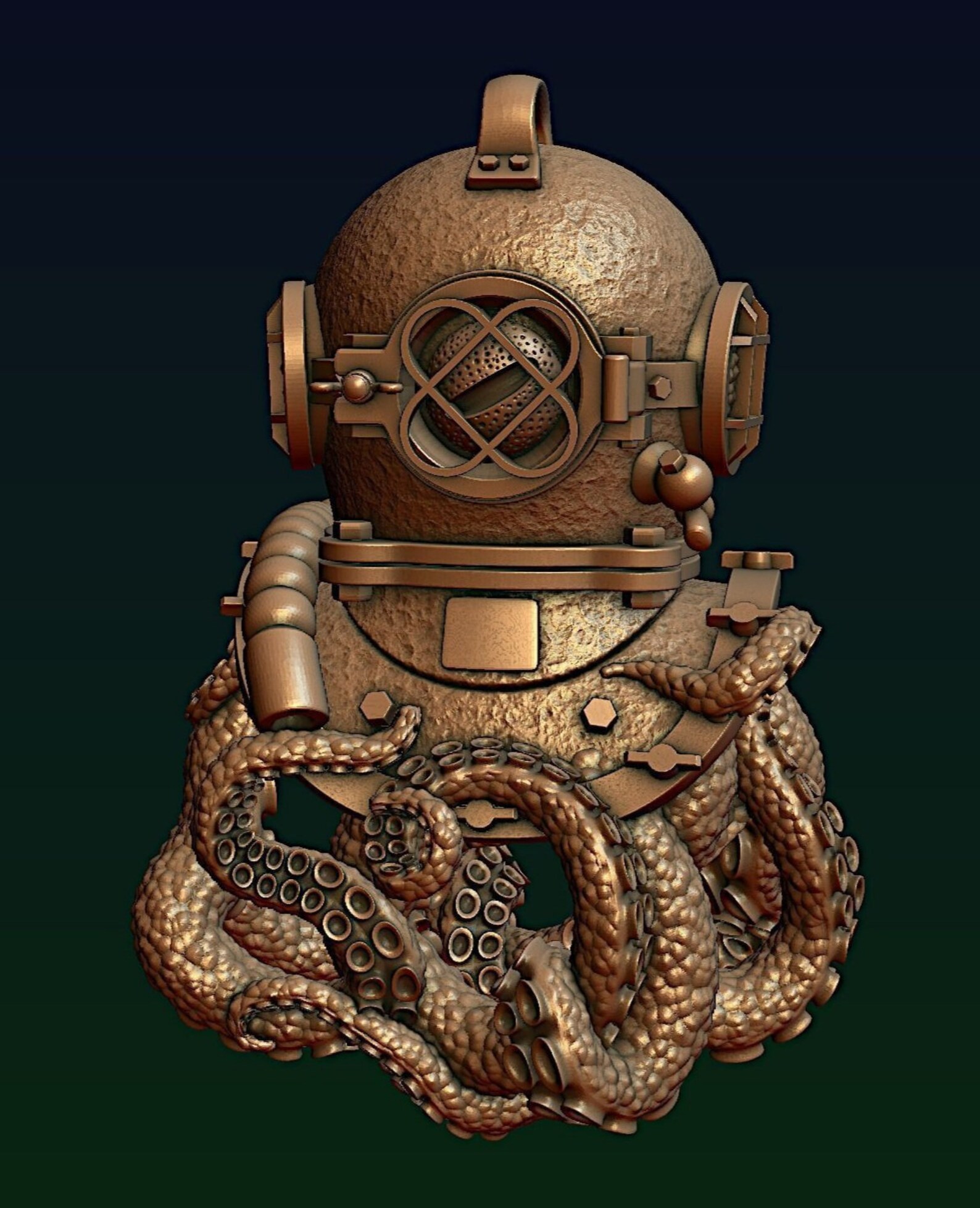 Octopus Diving Helmet Silicone Mould for Resin Clay Wax Etsy