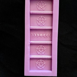 Emlems Pentagram pentacle moons Silicone Mould for wax melts, resin, clay, soap, chocolate, fondant, cake toppers and so much more