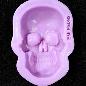Emlems Skull 003 Silicone Mould for Resin, Clay, Wax and Food Safe for ...