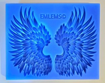 Emlems New Large Angel Wings Silicone Mould earring for resin, cake toppers, fondant, clay etc