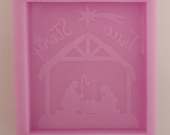 Small Nativity Christmas Silicone Mould for resin and food safe for cake toppers, resin, fondant, chocolate etc