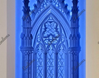 Emlems New Gothic Arch Window Church Arches architecture Silicone Mould for resin, cake toppers, clay, concrete, fondant and mixed media
