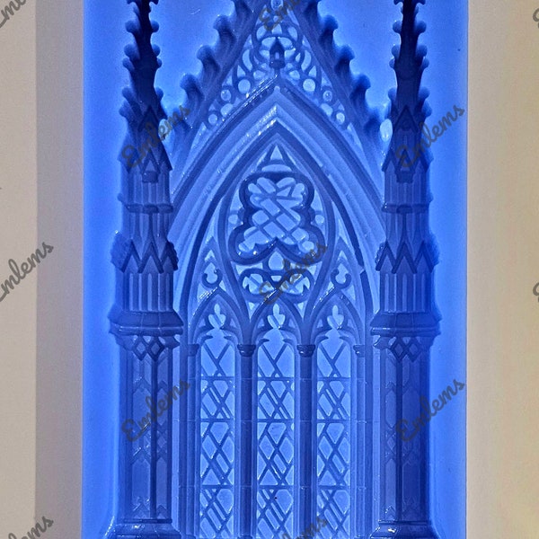 Emlems New Gothic Arch Window Church Arches architecture Silicone Mould for resin, cake toppers, clay, concrete, fondant and mixed media