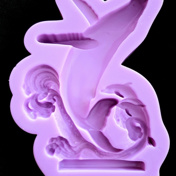 Whale and Dolphins Sealife Silicone Mould for resin, wax melts, chocolate, clay and much moreetc
