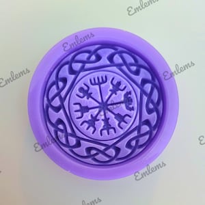 Emlems Viking nordic symbol medallion Silicone Mould with for resin, chocolate, soap, clay and much more