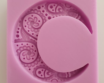 Emlems Ornate Moon Silicone Mould for resin, cake toppers, fondant and so much more