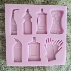 Emlems Cleaning products silicone mould extra deep for wax melts, food, resin, clay, fondant etc