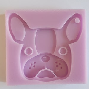 Emlems French Bulldog keyring size Silicone Mould for cake toppers, fondant, chocolate, resin, soap etc