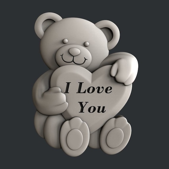 TEDDY BEAR WITH HEART Silicone Mold - Heaven's Sweetness Shop