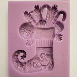 Beautiful Christmas Stocking Silicone Mould for resin, cake toppers, fondant and so much more