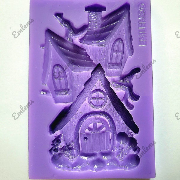 Emlems New Fairy House Food Safe Silicone Mould for cake toppers, fondant, resin, clay and more