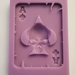 Emlems Ace of Spades Skull naipe Molde de silicona para resina, fondant, chocolate y mucho más