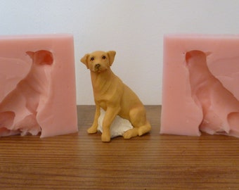 Emlems 3d Labrador Food Safe Silicone Mould for cake toppers, fondant, chocolate, resin etc