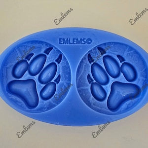 Emlems New Native Paw Prints duo pendant size Silicone Mould. for Resin, fondant, wax, chocolate, clay and more