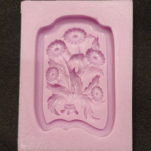 Flowers bouquet wall panel Silicone Mould for cake toppers, fondant, resin, clay,dolls house etc