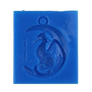 Emlems New Dragon Moon pendant size Silicone Mould with for resin, chocolate, soap, clay and much more