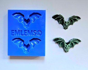 Emlems Nuovi Mini Pipistrelli Orecchini Stampo in silicone per toppers per torta, resina, gesso, argilla, cera, argilla metallica e molto altro ancora