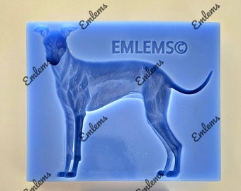 Emlems New Greyhound Whippet dog Silicone Mould for resin, cake topper, fondant, chocolate, clay, concrete, plaster and crafts