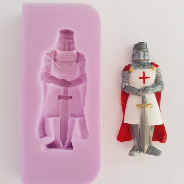 Knight In Armour Food Safe Silicone Mould for cake toppers, fondant, chocolate, resin, soap etc