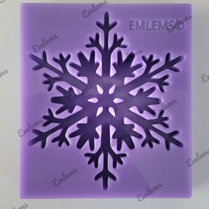 Emlems Large Snowflake 002 Silicone Mould for resin, cake toppers, fondant, clay etc
