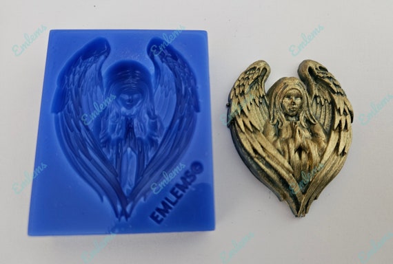 Moule Silicone Ange Pour Fondant, Chocolat, Pâte à Sucre - Décoration Gâteau, Cupcakes, Bonbons, 5.8x6.9 Cm