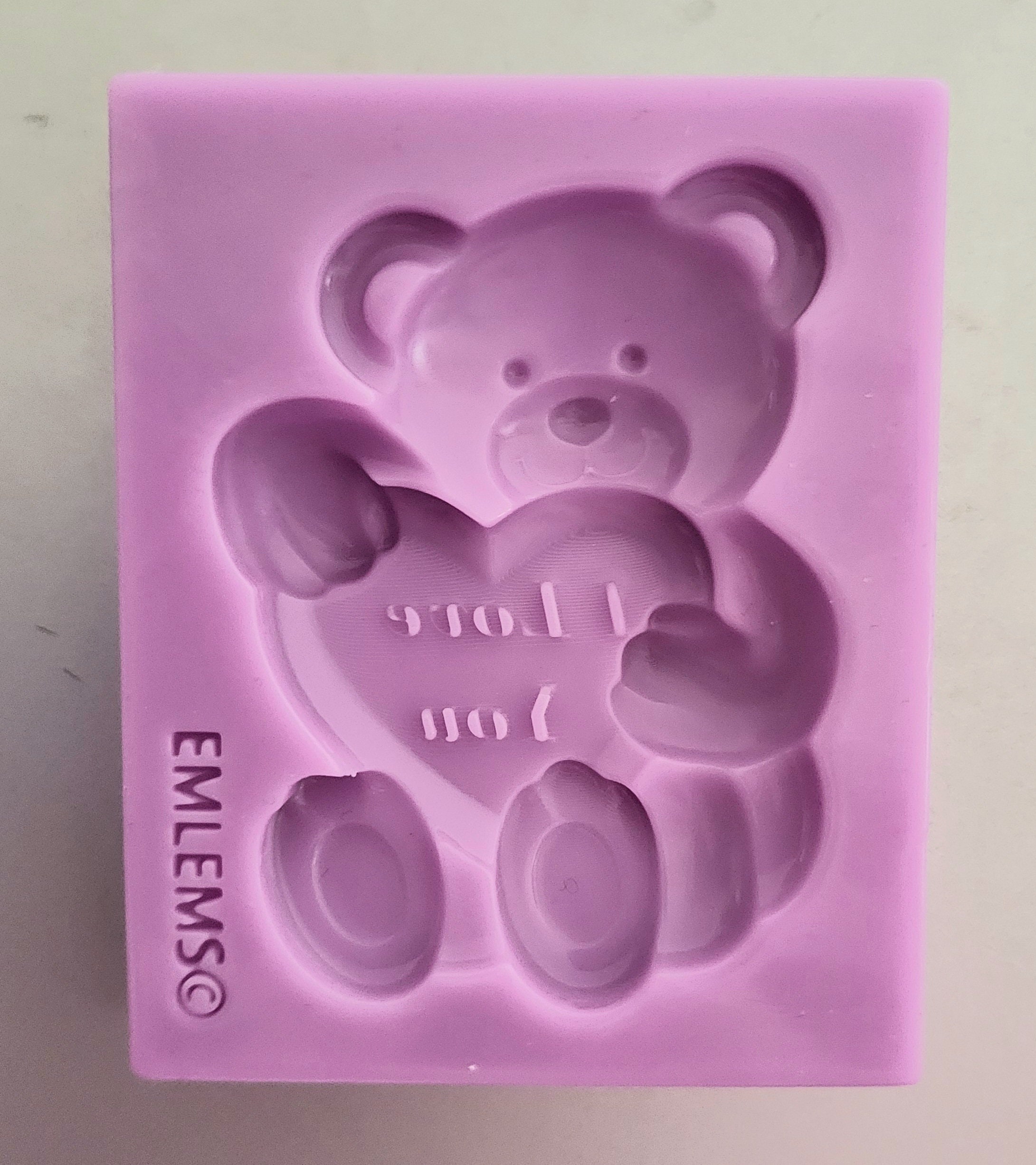 Valentines Bear, Silicone Mold, Molde de Osito, Silicone Molds GM