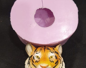 Tiger Face 002 Silicone Mould for resin, cake toppers, clay etc