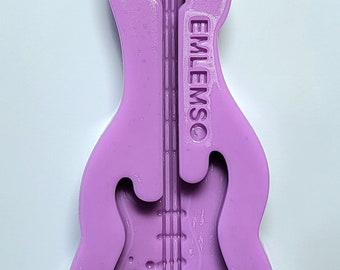 Stampo In Silicone A Forma Di Chitarra Elettrica | Per Resina, Gesso E Sapone | 10,3x5,3 Cm | Ideale Per Bomboniere E Fai Da Te