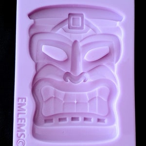 Emlems Tribal Tiki face 005 Silicone Mould for wax, resin, cake toppers, chocolate and more