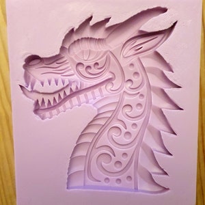 Large Dragon Silicone Mould for wax, resin, soap etc
