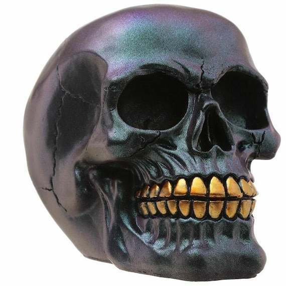 DY0613 Shiny Halloween Skull Keychain Silicone Mold Necklace Craft Polymer Clay
