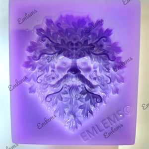 Emlems Siliconen Mal Klein Extra diepe Greenman-bladbessen, perfect voor waxmelts, chocolade, zeep, hars en meer