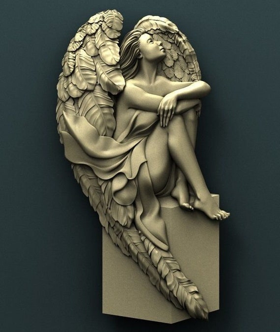 Emlems 5cm Searching Angel Silicone Mould for cake toppers, resin, plaster, clay, wax, fondant and so much more