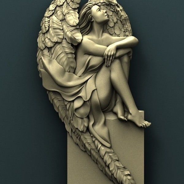 Emlems 5cm Searching Angel Silicone Mould for cake toppers, resin, plaster, clay, wax, fondant and so much more