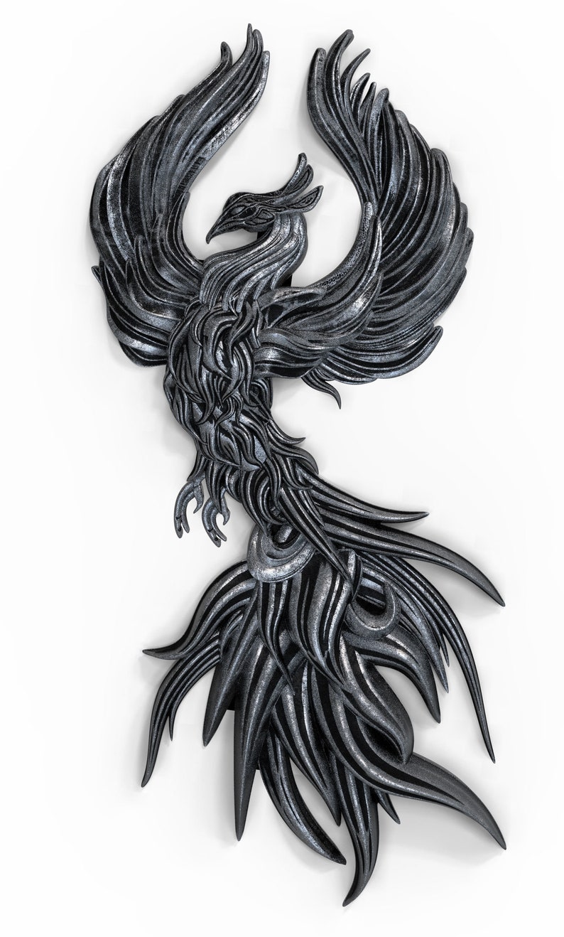 fondant chocolate etc resin Large Phoenix Silicone Mould food safe for cake toppers