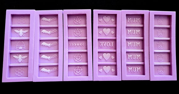 Valentines Hearts Snapbar Silicone Mold for Resin. Wax Melt Silicone Mould.  