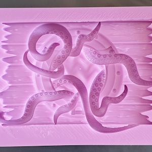 Emlems Octopus Porthole plaque Silicone Mould sealife, nautical for resin, clay, wax, fondant and so much more