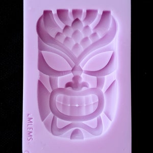 Emlems Tribal Flame Tiki totem face 12 Silicone Mould for wax, resin, clay, cake toppers, chocolate and more