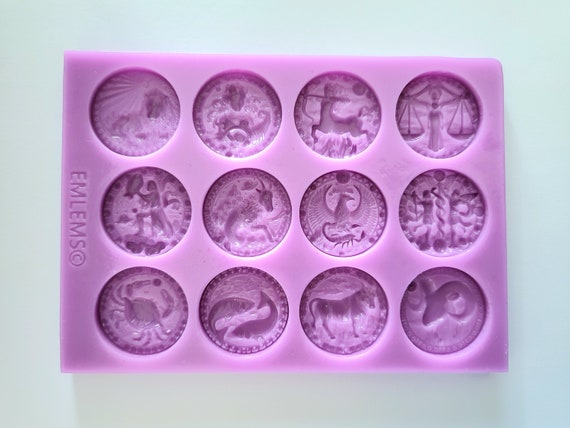 Emlems Zodiac astrology signs Horoscope Silicone mould Complete set food safe for cake toppers, resin, pendants, fondant, chocolate etc