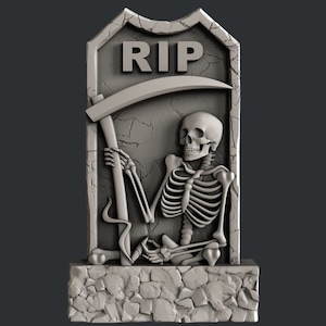 Emlems Silicone Mould small tombstone grave death scythe Rip food safe for cake toppers, resin, wax, fondant, chocolate, etc