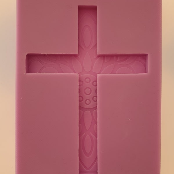 Mandala Croix crucifix 001 Pâques Moule en silicone pour décoration de décoration de gâteaux, résine, fondant, chocolat, etc.