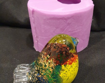 Emlems Shiny Glass Bird Silicone Mould for resin, clay, soap, paper weight, wax, food safe, chocolate and so much more