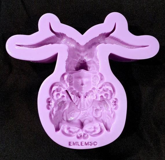Emlems Wolf Woman Iron Lady warrior warewolf Silicone Mould for resin, concrete, clay, plaster, food safe and much more