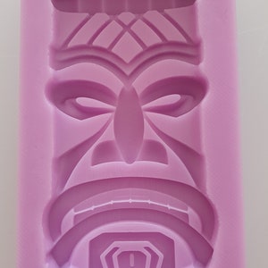 Tribal Tiki face 003 Silicone Mould for wax, cake toppers, resin, chocolate and more