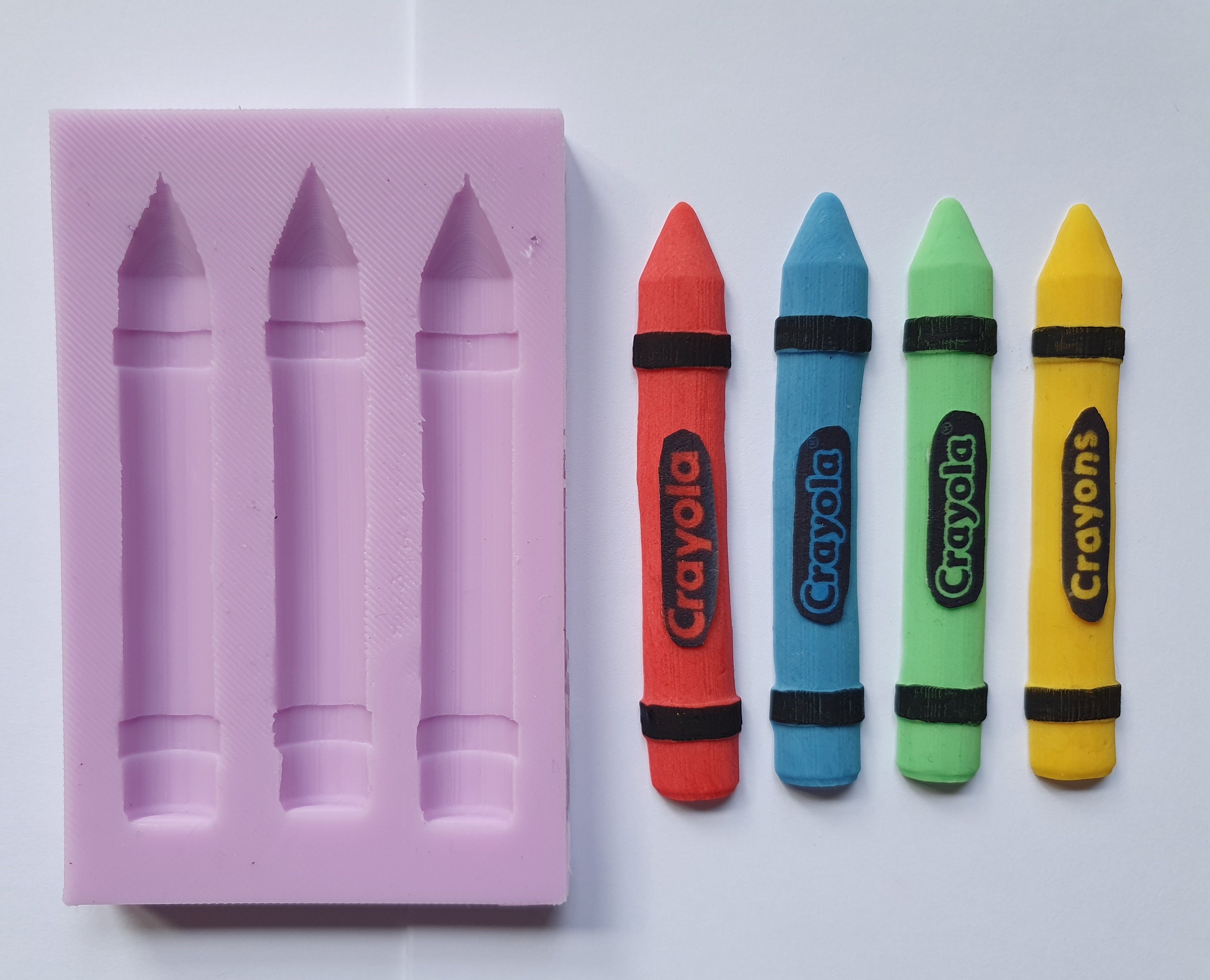 Generic 6 Pcs Crayon Molds Oven Safe Crayon Silicone Mold 3D