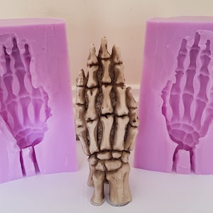 Praying Skeleton Hands 3d Food Safe Silicone Mould for cake toppers, fondant, chocolate, resin, soap etc