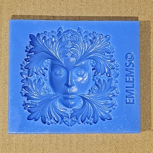 Emlems Silicone Mould Small Extra deep Green lady leaf perfect for wax melts, chocolate, soap, resin, jesmonite, concrete and more