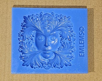 Emlems Silicone Mould Small Extra deep Green lady leaf perfect for wax melts, chocolate, soap, resin, jesmonite, concrete and more